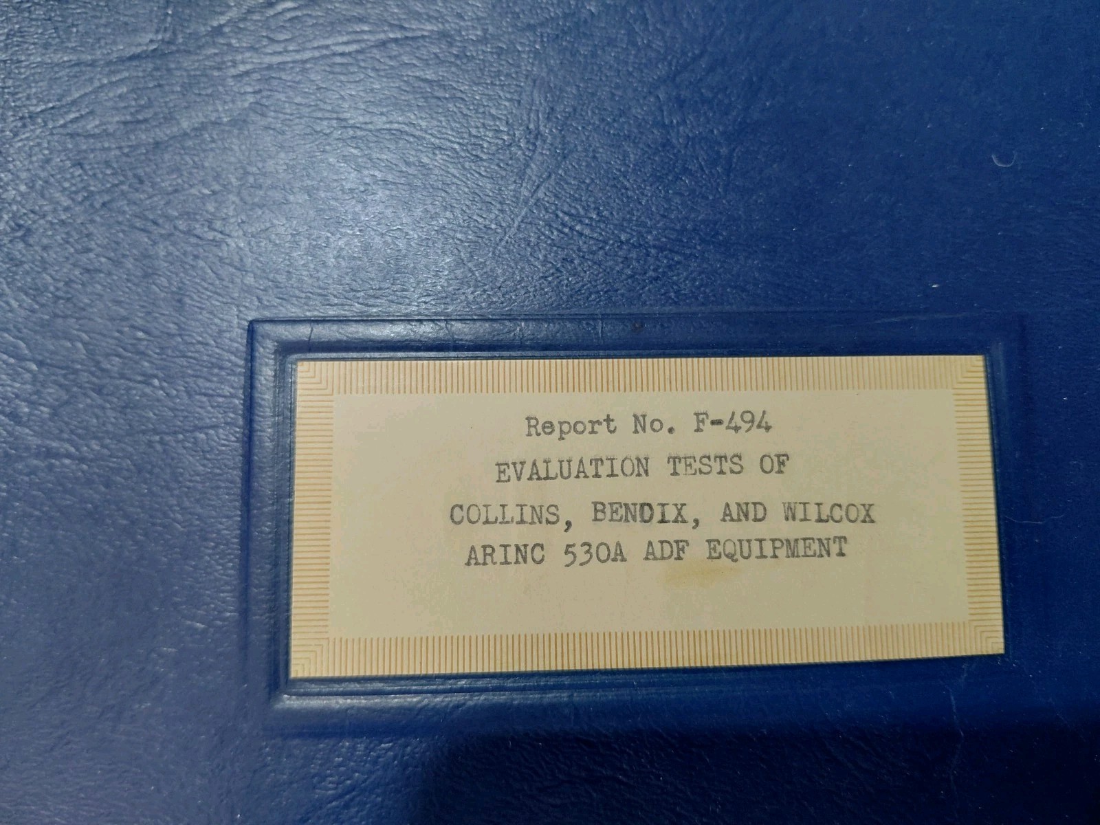 United Airlines 1956 Internal Report on Radio Equipment SFO w/Photos ADF