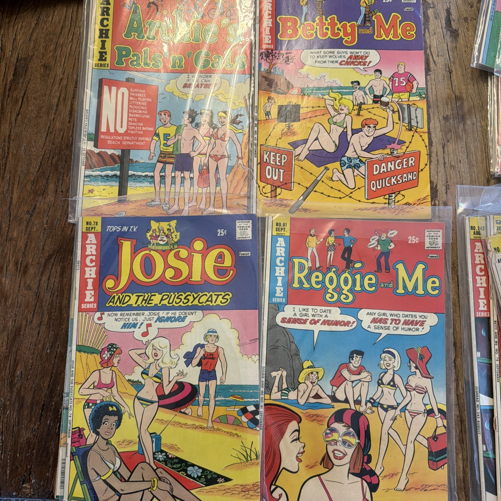 14 Vintage Archie Comics Beach Bikini Summer Lot 1970s Betty Veronica Josie