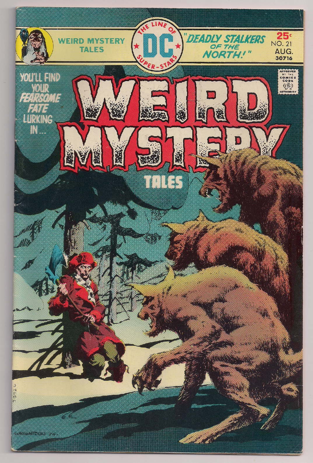 Weird Mystery Tales 21 DC Bernie Wrightson August 1975 VF+ Condition Bronze Age