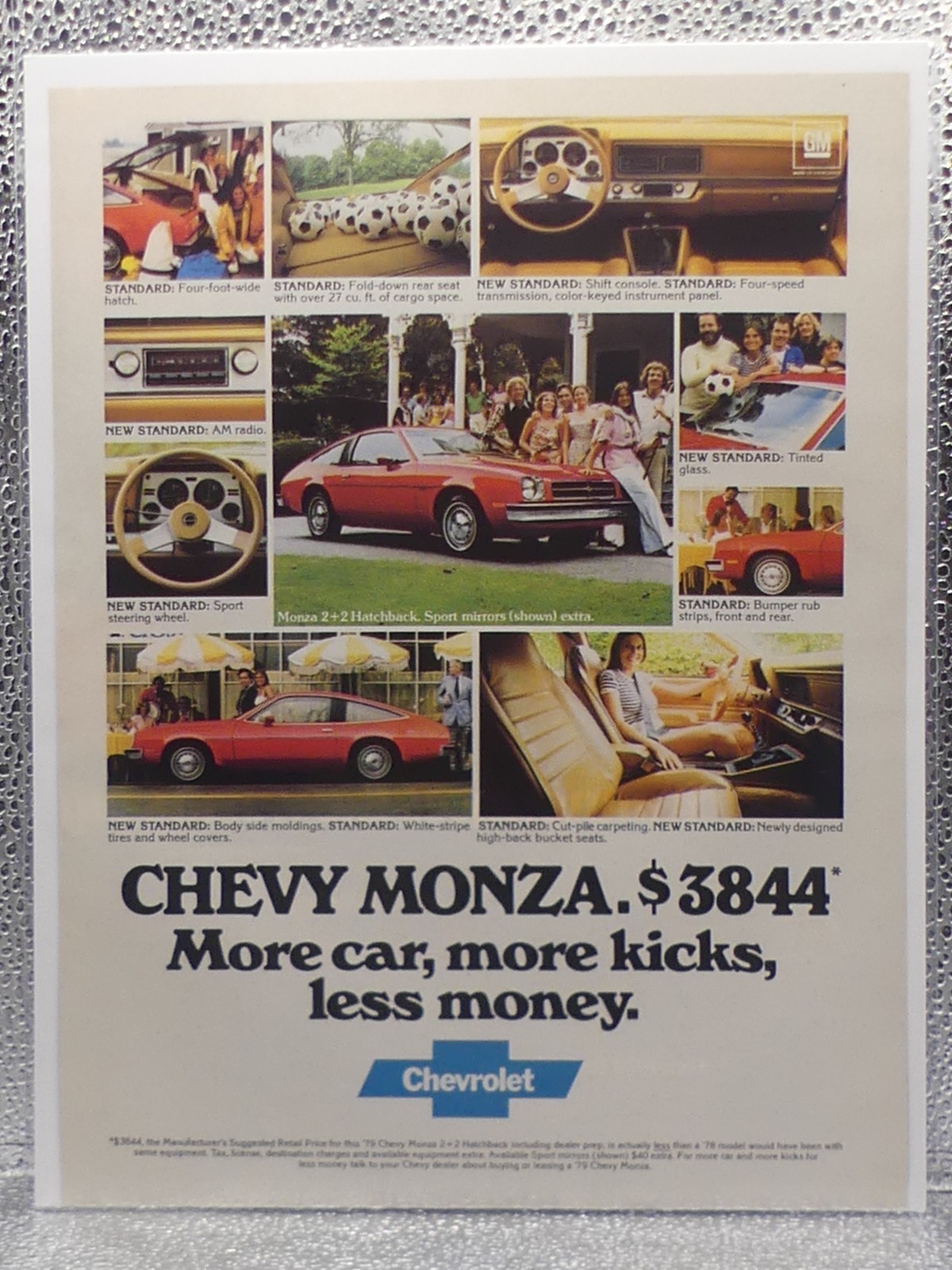 Vintage Chevy Monza Chevrolet Hatchback Car 1979 Print Advertising Full Page Ad Vintage Chevy Monza Chevrolet Hatchback Car 1979 Print Advertising Full Page Ad