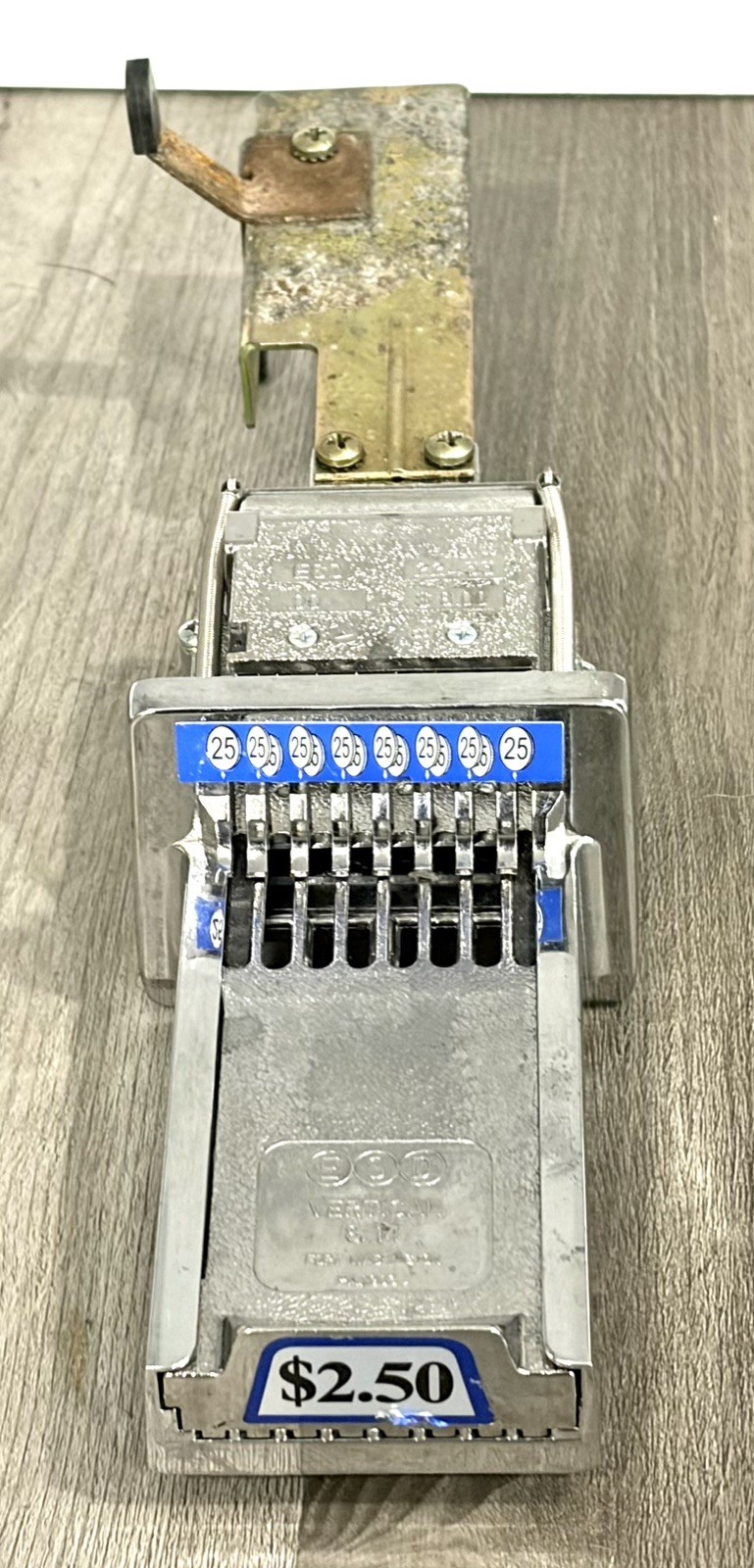 ESD Vertical $2.50 - 25¢ Replacement Part Coin Slide Mechanism