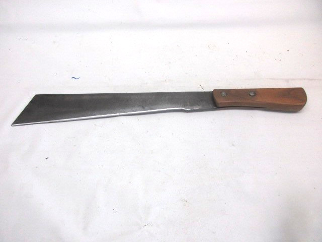 Vintage machete with wood handle, 13