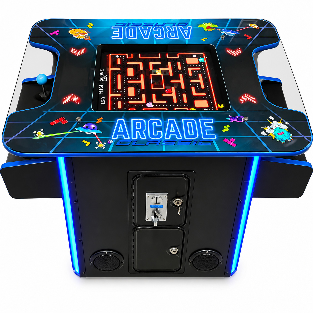 Ultimate Cocktail Arcade with trackball & over 500 games coin op lights speakers