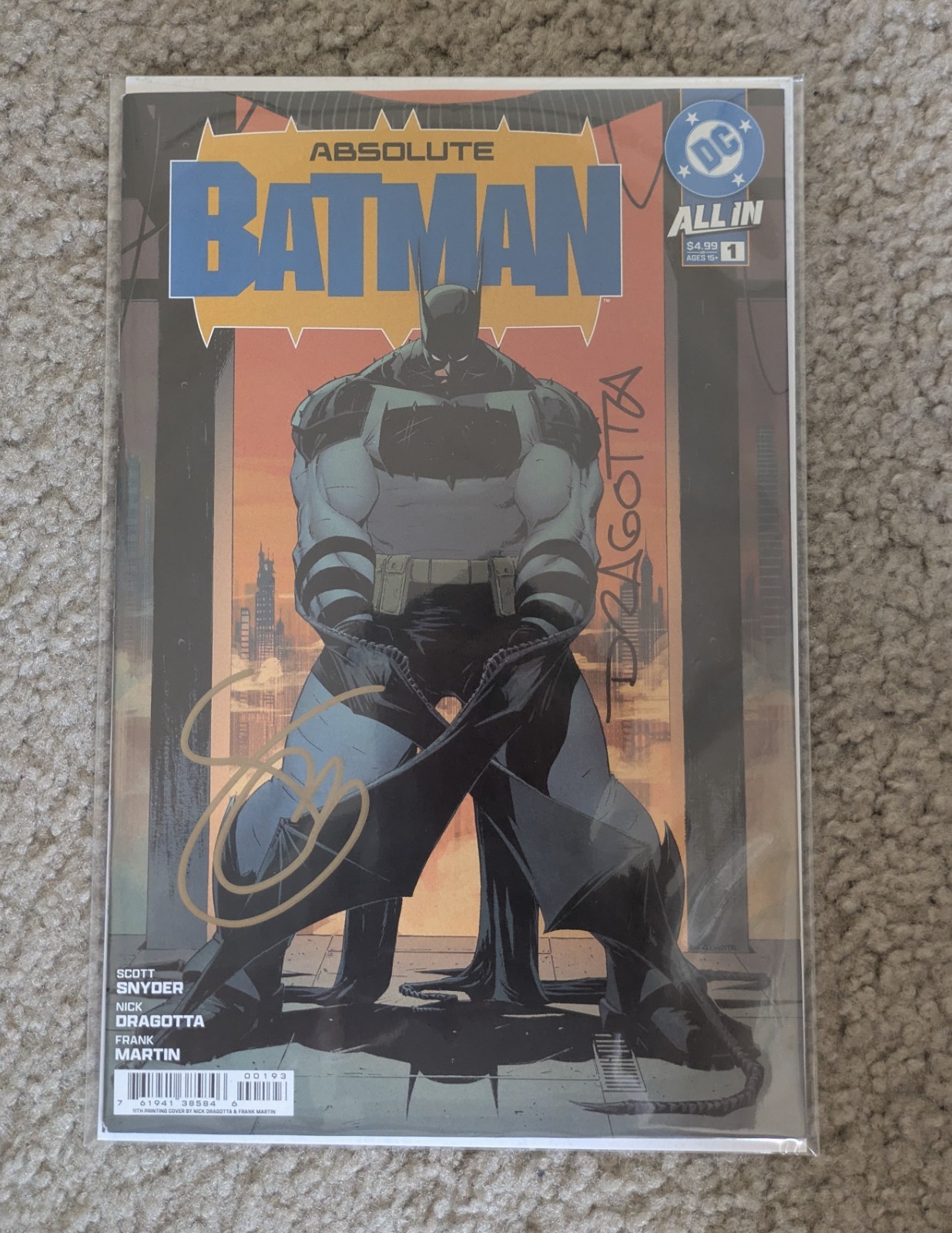 Absolute Batman #1 11th Print Signed X2 Nick Dragotta & Scott Snyder
