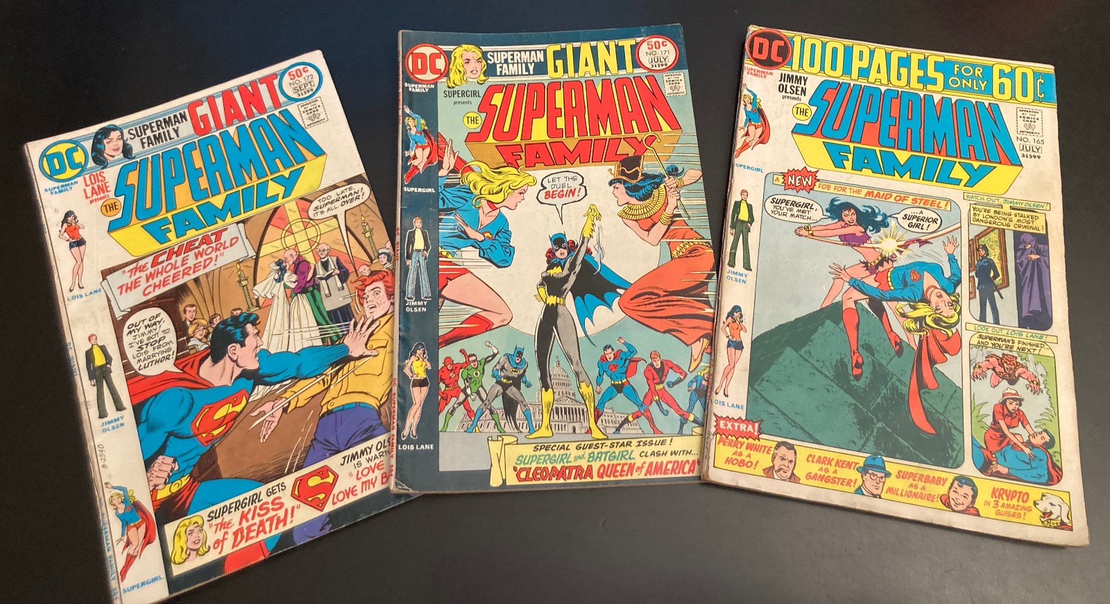 Wowza *BIG* Lot of *17* 1974-1981 SUPERMAN FAMILY *100 PG & $1 GIANTS* FN+/FN++