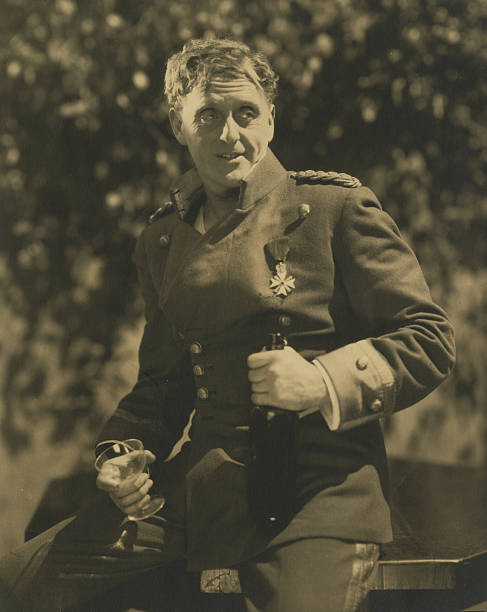 British singer actor Harry Welchman holding glass bottle wearing 1930s Old Photo