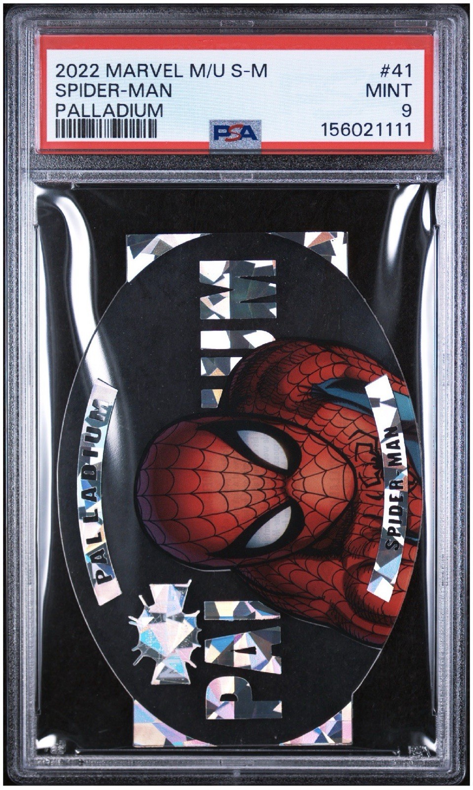2022 Upper Deck Skybox Marvel Metal Universe Spider-Man PALLADIUM #41 PSA 9