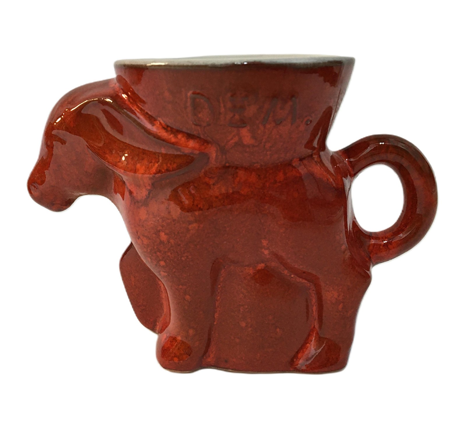 Frankoma Democratic Donkey Mug Red 1976 Vintage Frankoma Democratic Donkey Mug Red 1976 Vintage