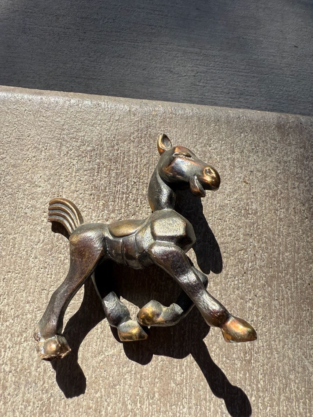 Vintage Cast Iron Horse Figurine Statue