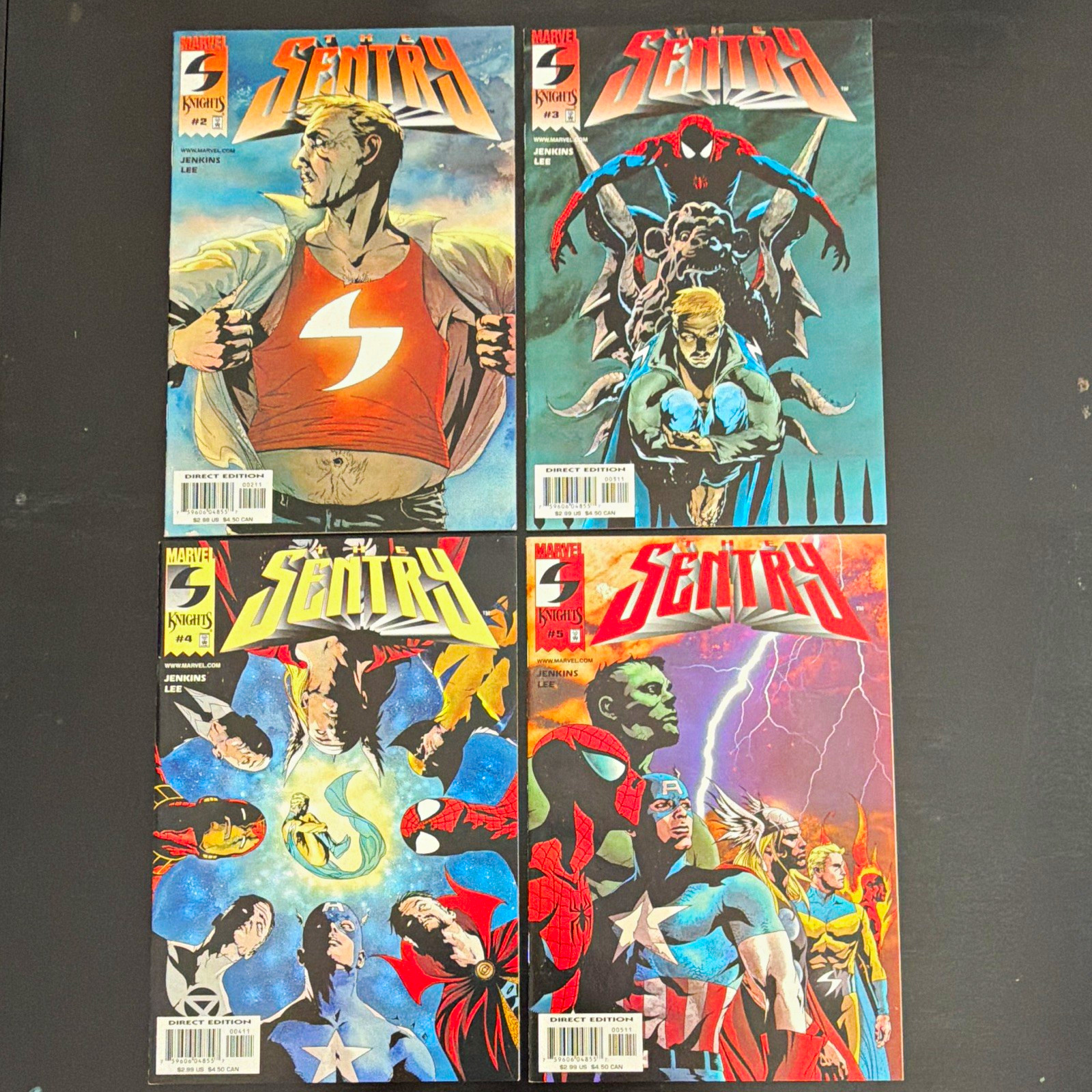 Marvel The Sentry #2-5 Direct Edition Comic Lot Jenkins & Lee, Clean Copies