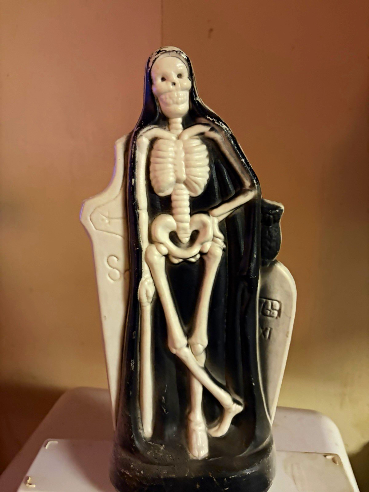 General Foam vintage 14 inch Grim Reaper Skeleton 