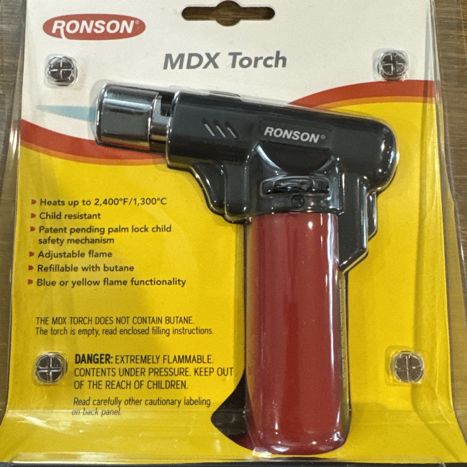 Ronson Unfilled Mid Size MDX Flame Adjustable Butane Torch Ronson Unfilled Mid Size MDX Flame Adjustable Butane Torch