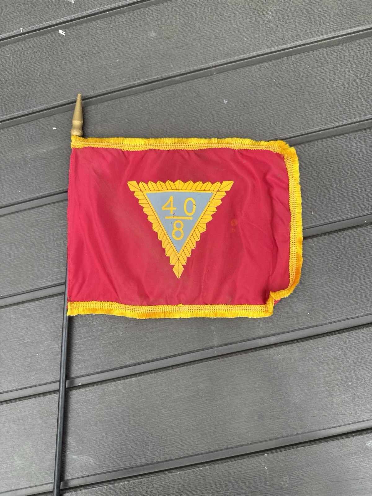 Vintage Boy Scouts of America TROOP Flag , on a Stick