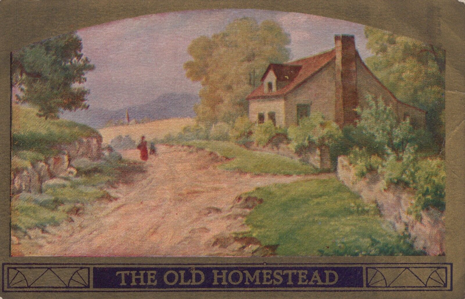 The Old Homestead Scenic Cottage Nature Scene Vintage Divided Back Post Card