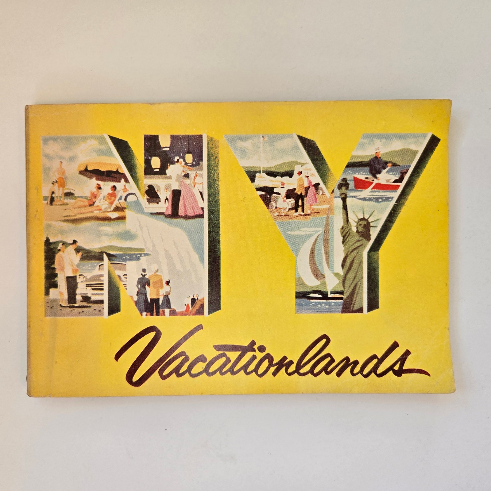 VINTAGE 1956 Souvenir NY VACTIONLANDS NEW YORK Travel Guide Brochure RETRO NICE