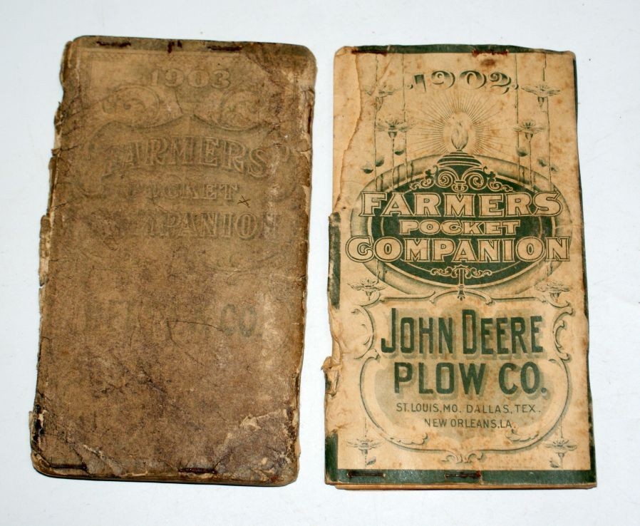 1902 1903 John Deere Plow Co Farmers Pocket Companion Ledgers