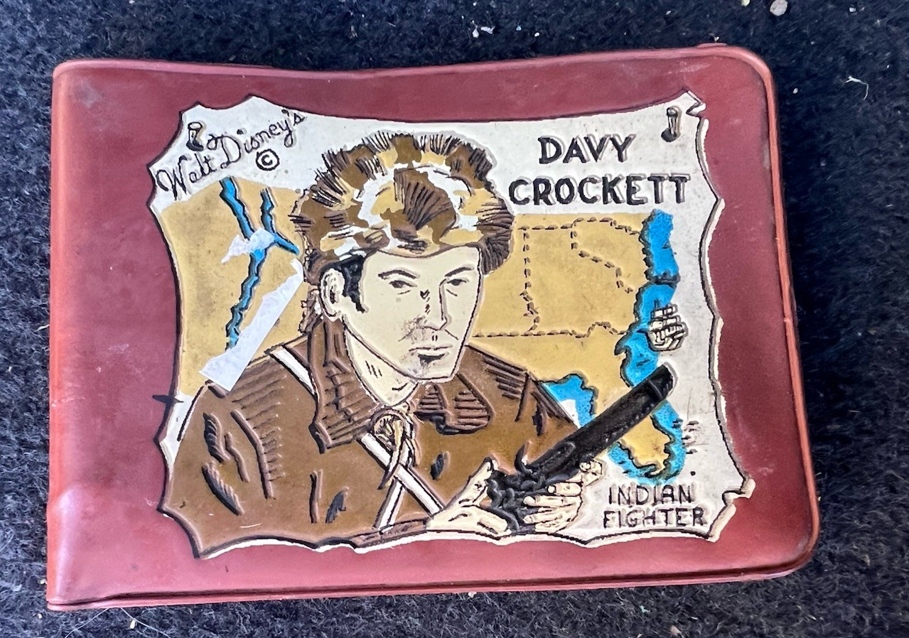 Davy Crockett Indian Fighter Walt Disney Kids Wallet Vintage
