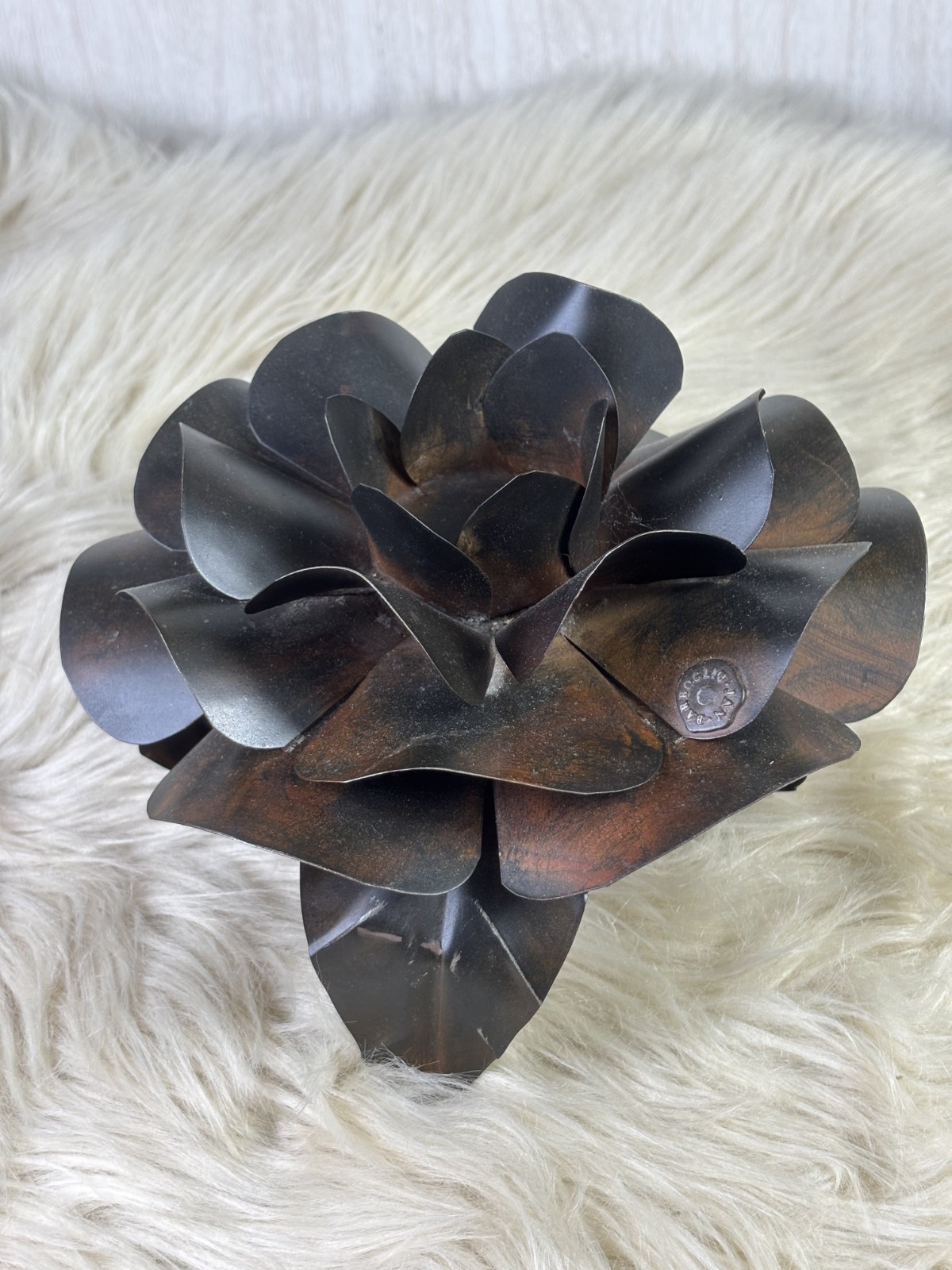 Jan Barboglio Chapultepec Iron Flower Candle Holder Rustic Gothic Hacienda Decor