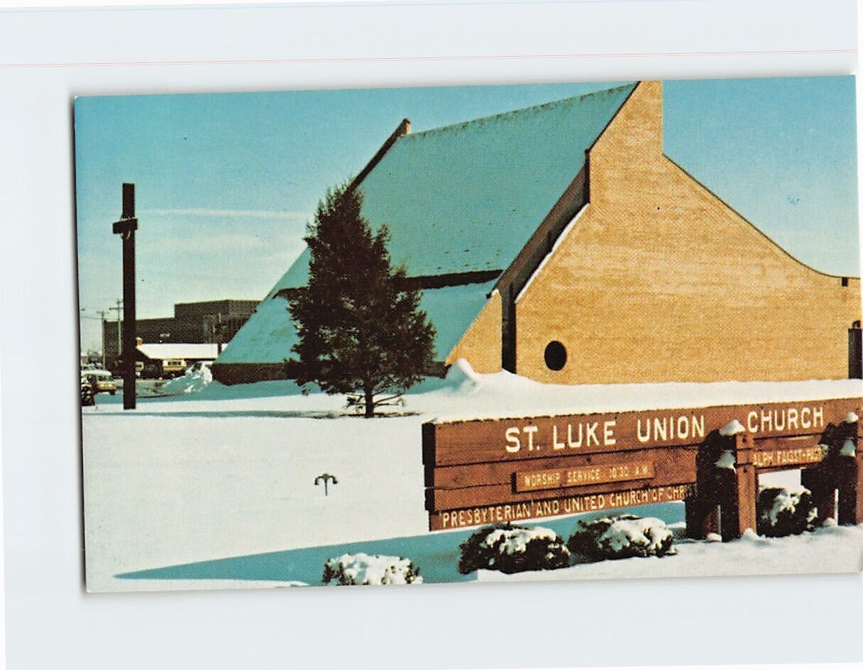 Postcard St. Lake Union Church Bloomington Illinois USA