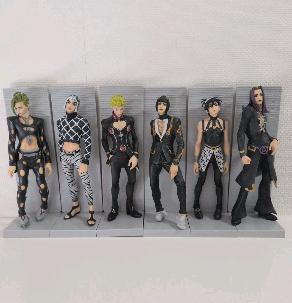 *Bucciarati team Set of 6, black color ver., JoJo DX Figure, BANPRESTO, I-8 *Bucciarati team Set of 6, black color ver., JoJo DX Figure, BANPRESTO, I-8