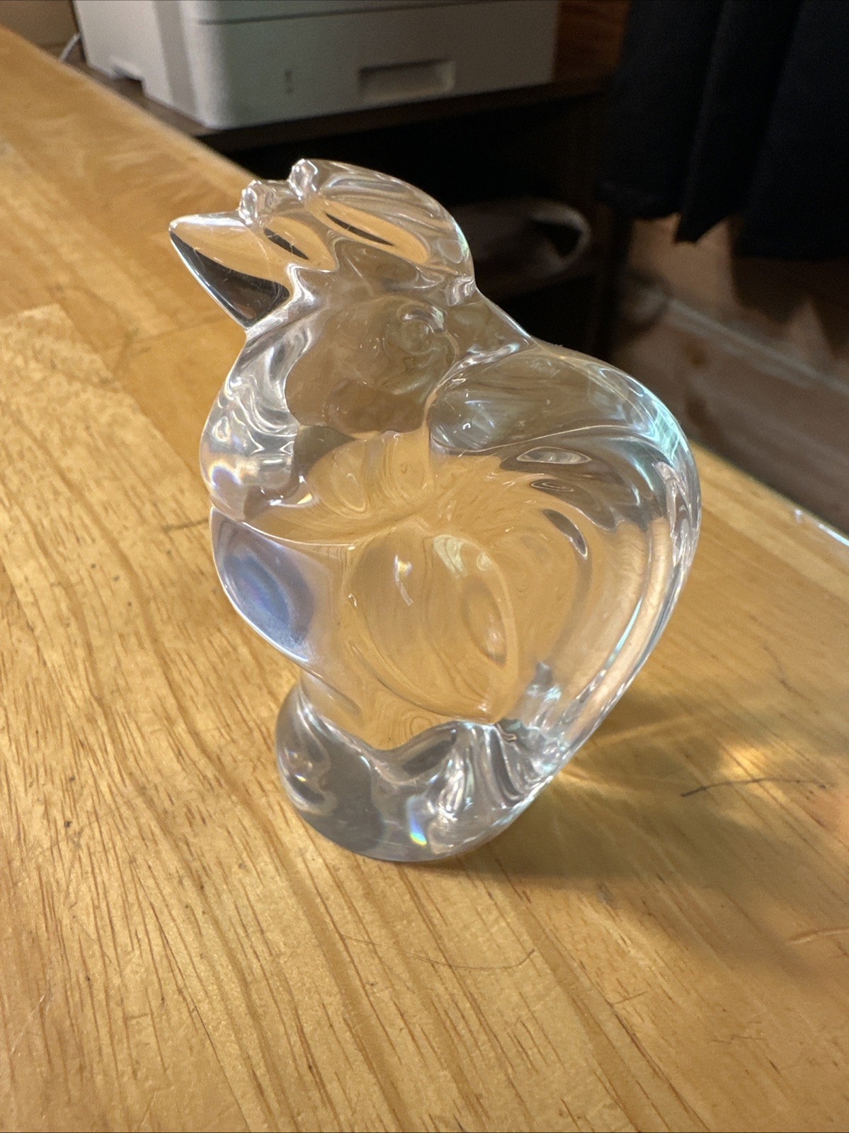 Lead Crystal Stetson Glass Rooster Figurine. 3.5” Tall. No Chips Or Cracks.
