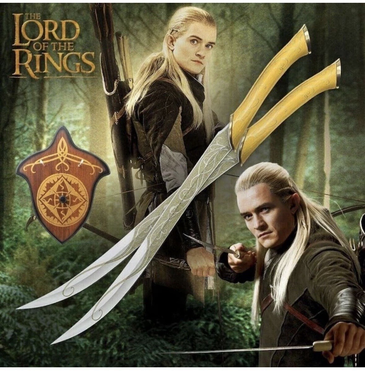 Legolas Swords | Legolas Greenleaf's Swords Lord of The Rings Daggers W/ Display