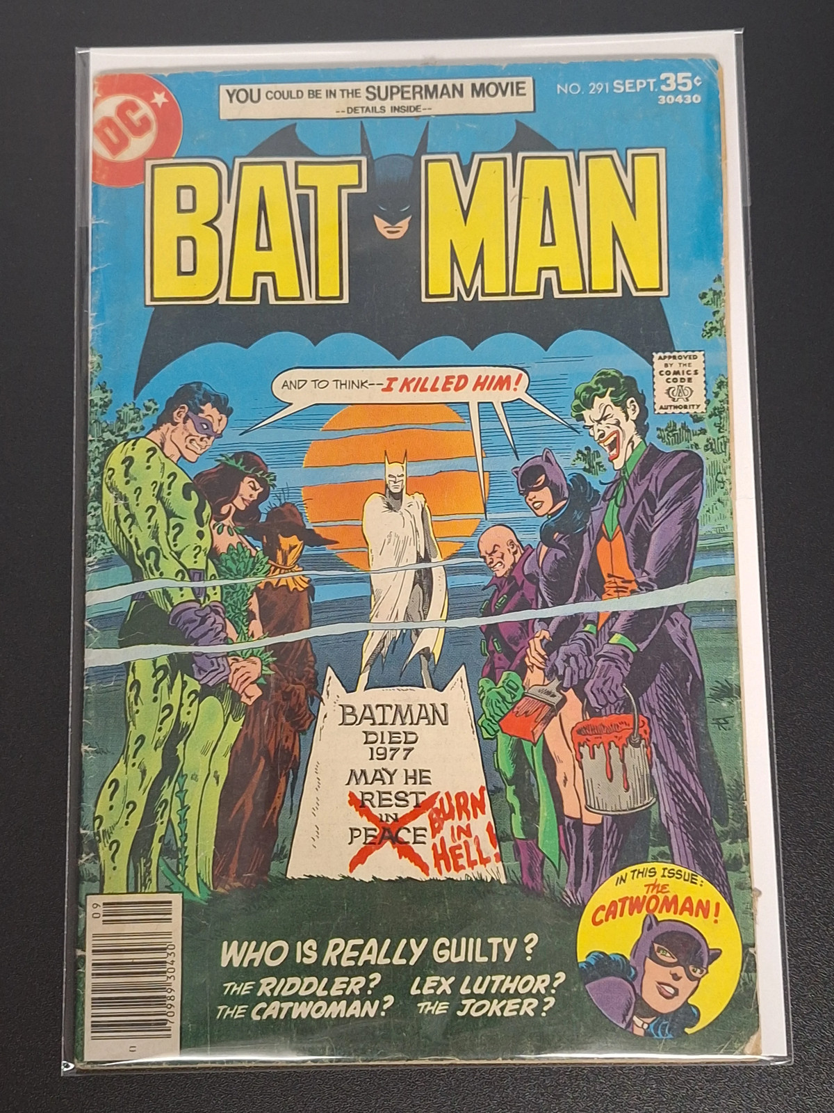 Batman 291 DC 1977 Iconic Rogue\'s Gallery Cover, Batman Burn In Hell