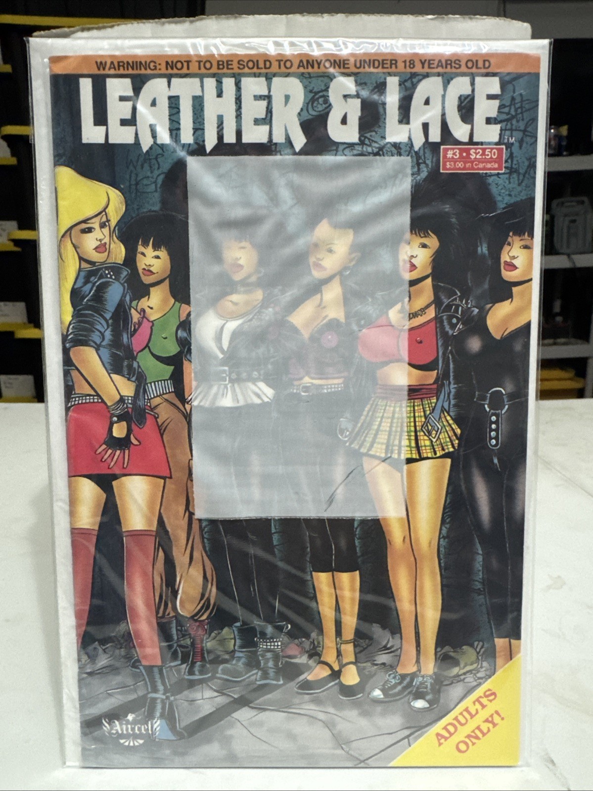 Leather Lace 3 Lot 4 Sealed Polybag Aircel Comics 1989 Barry Blair Adults Only