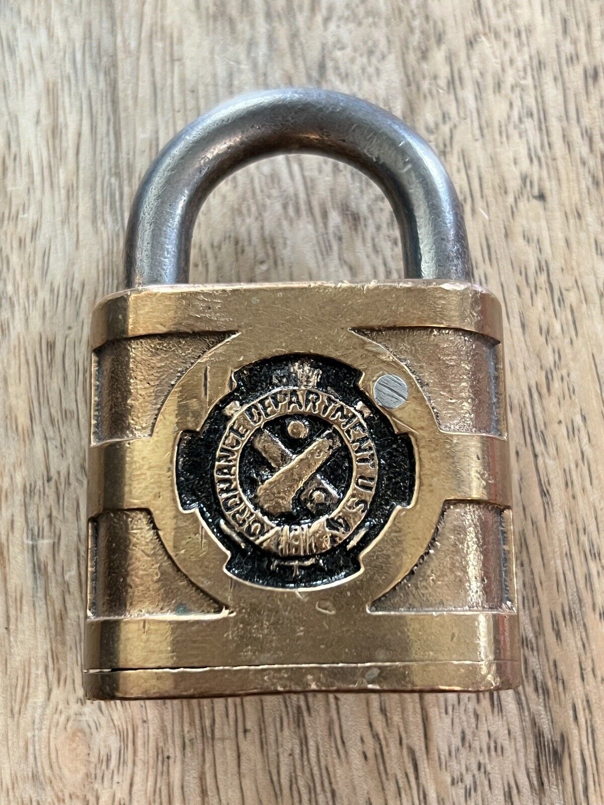 Vintage Yale Ordinance Department Brass Padlock No Key Lock