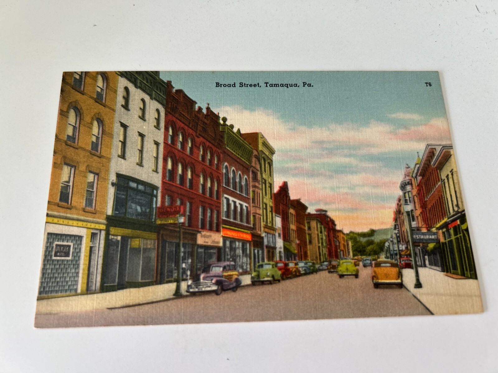 Broad Street Tamaqua Pennsylvania Postcard