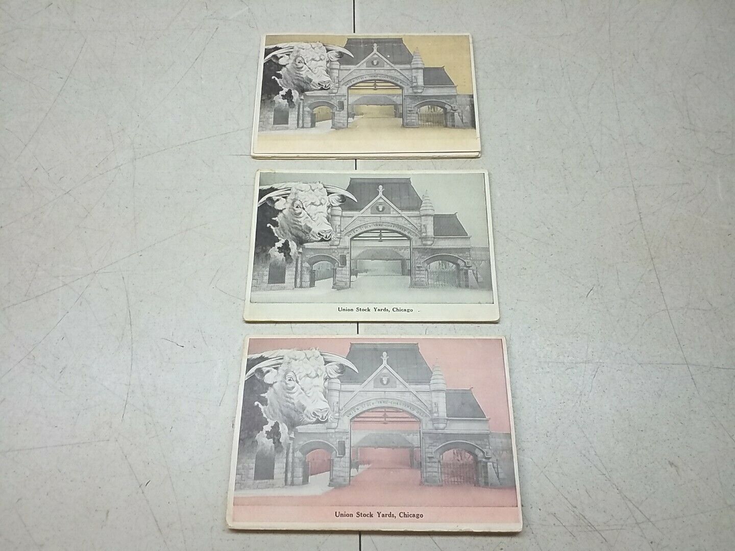 Union Stock Yards Chicago Illinois Antique Souvenir Pictorial Booklets Set Of 3