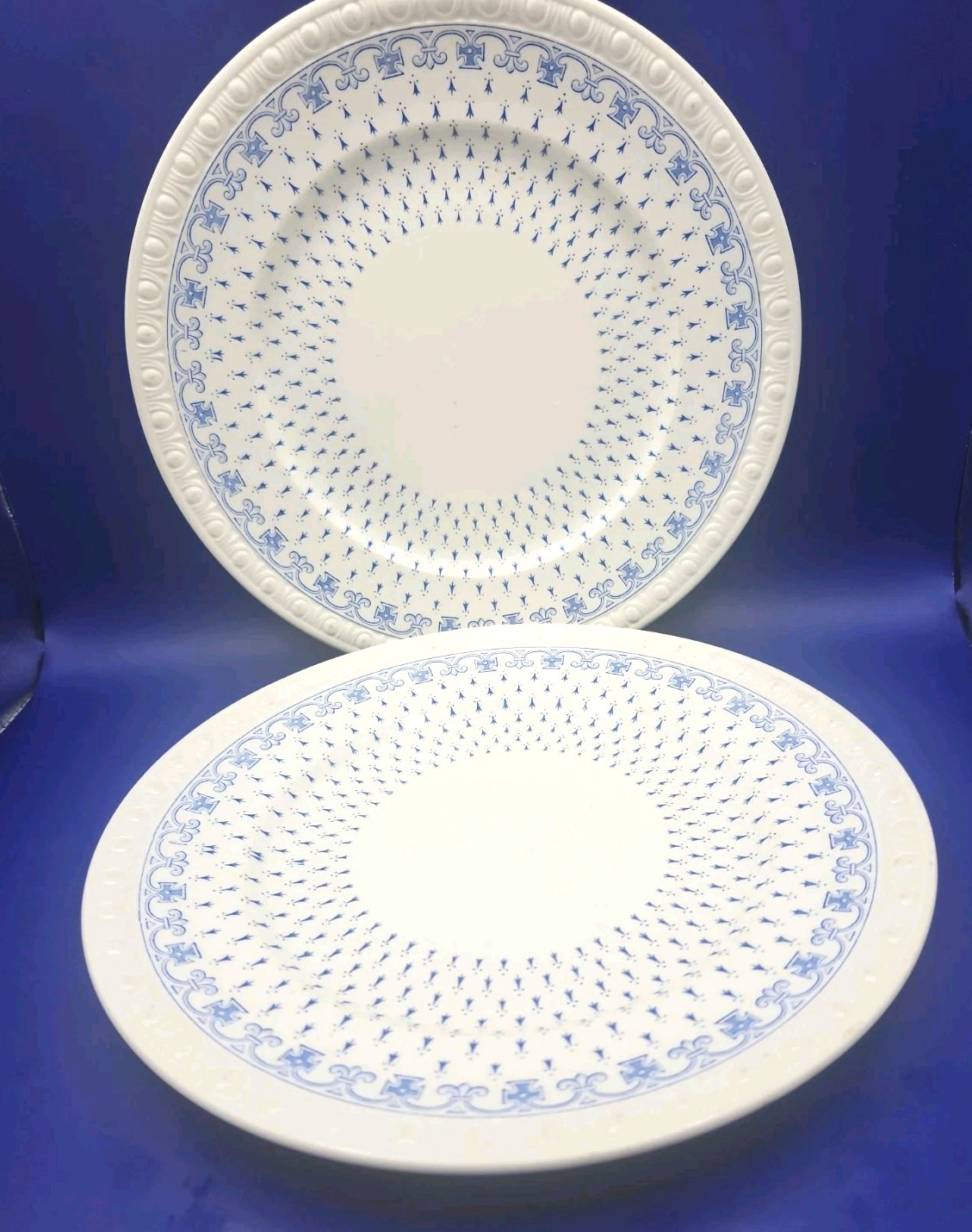 Spode Ermine Blue Luncheon Plate 678607 Centurion 9 ³/⁸in. Set of 2. NICE