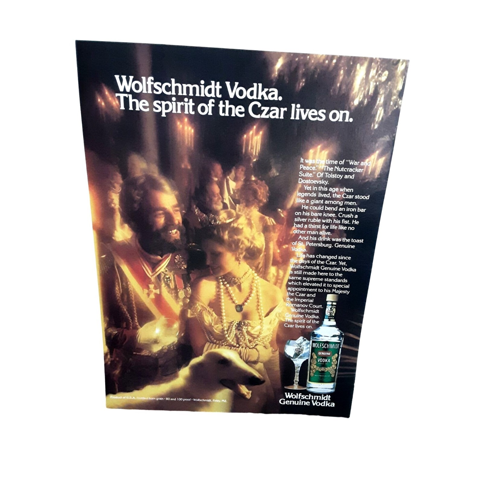 1979 Wolfschmidt Vodka Original Print Ad 70s 1979 Wolfschmidt Vodka Original Print Ad 70s