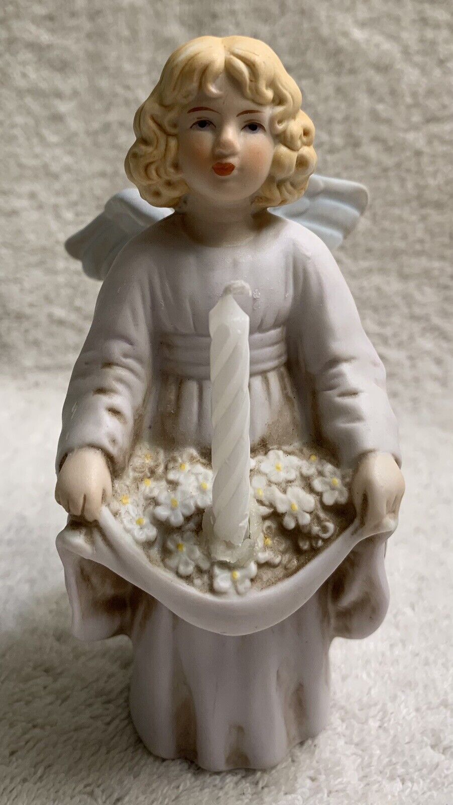 Angel Figurine Porcelain Candle Holder Schmid 1990 Shackman Vintage