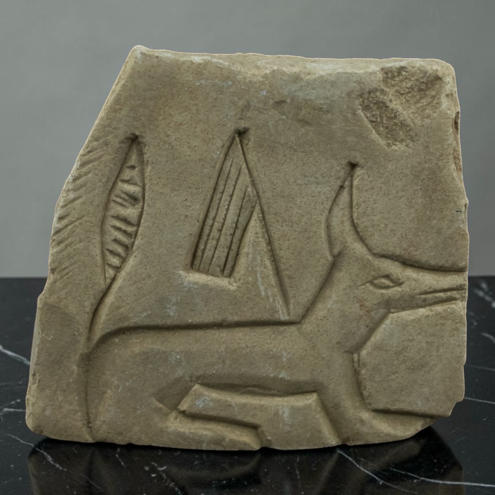 Rare Ancient Egyptian Pharaonic Anubis Relief Antique Mythology God Unique BC