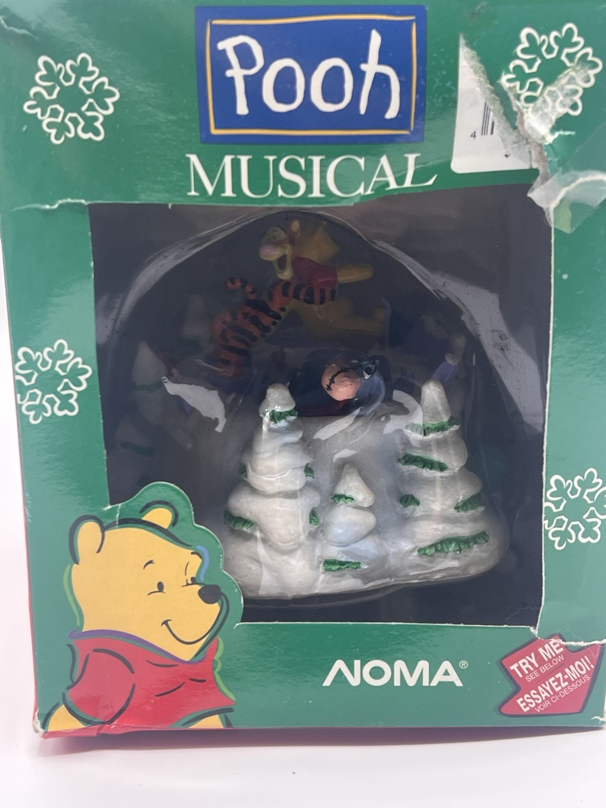 Vintage 1997 Noma Winnie The Pooh Ice Skating Musical Disney Winter Wonderland