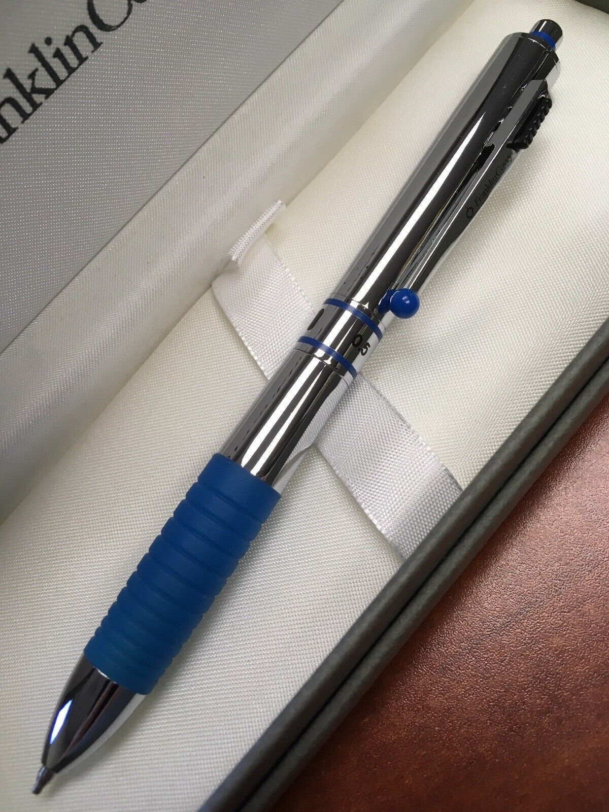Franklin Covey Hinsdale Chrome/Blue, Multi-Function Pen with Pencil