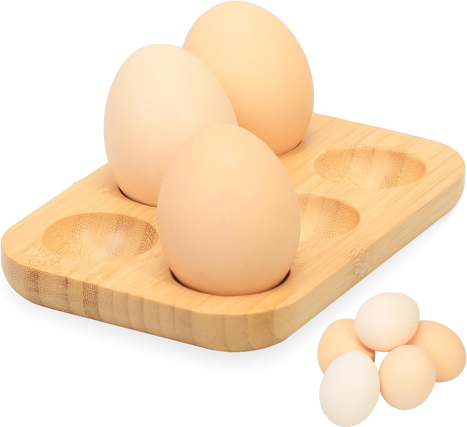 ZTHapwa Deviled Egg Platter, Bamboo Wooden 5.9\