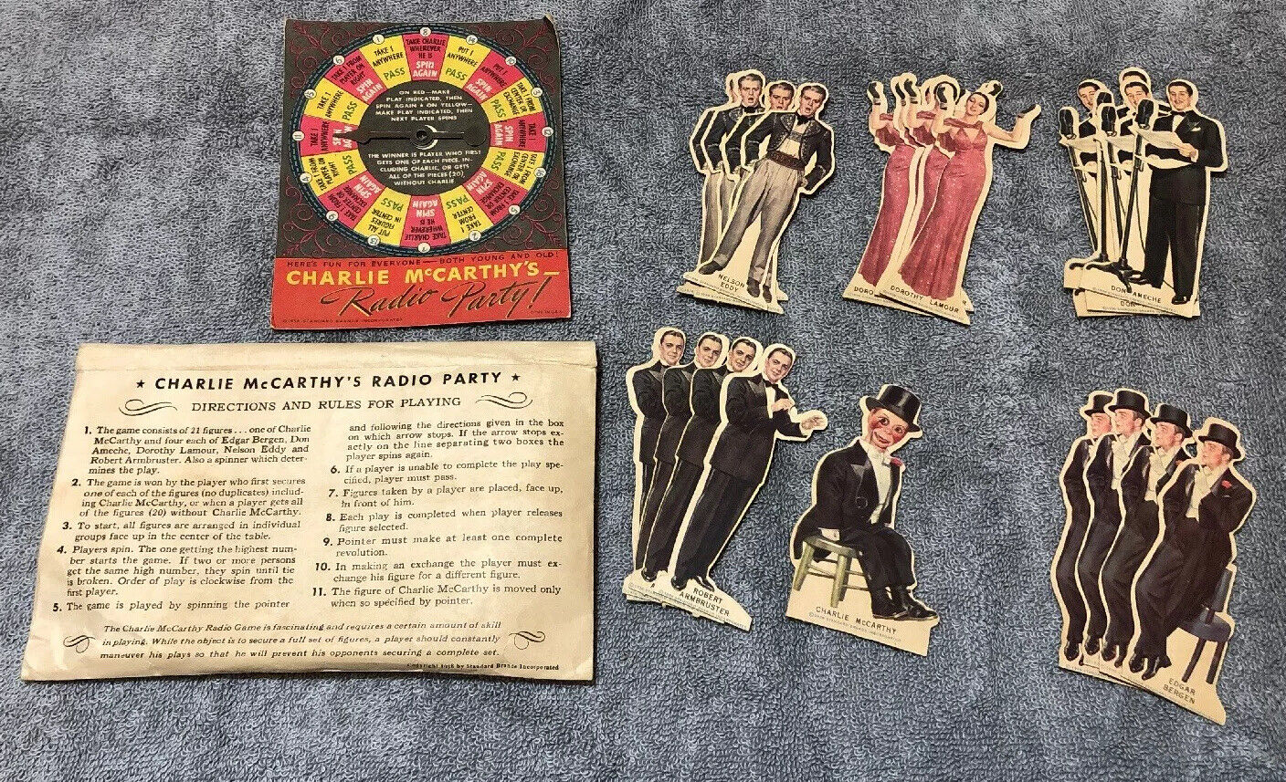 1938 Chase & Sanborn Tea Charlie McCarthy\'s Radio Party Vintage