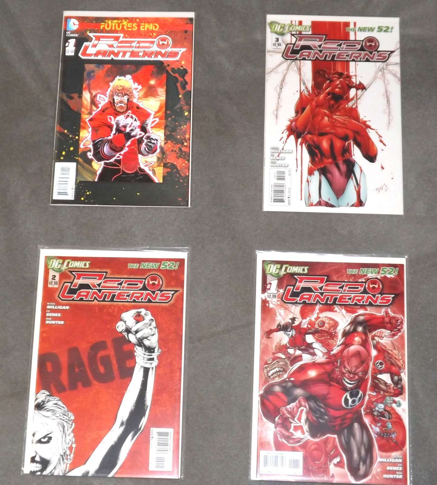 RED LANTERNS #1-3 Complete + Futures End 1 Lot 4 Issues 2011 NM HBO DC Green