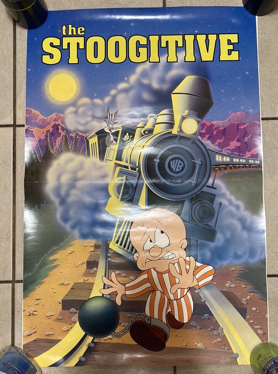 Vintage Looney Tunes Elmer Fudd/Bugs Bunny 'The Stoogitive' Poster