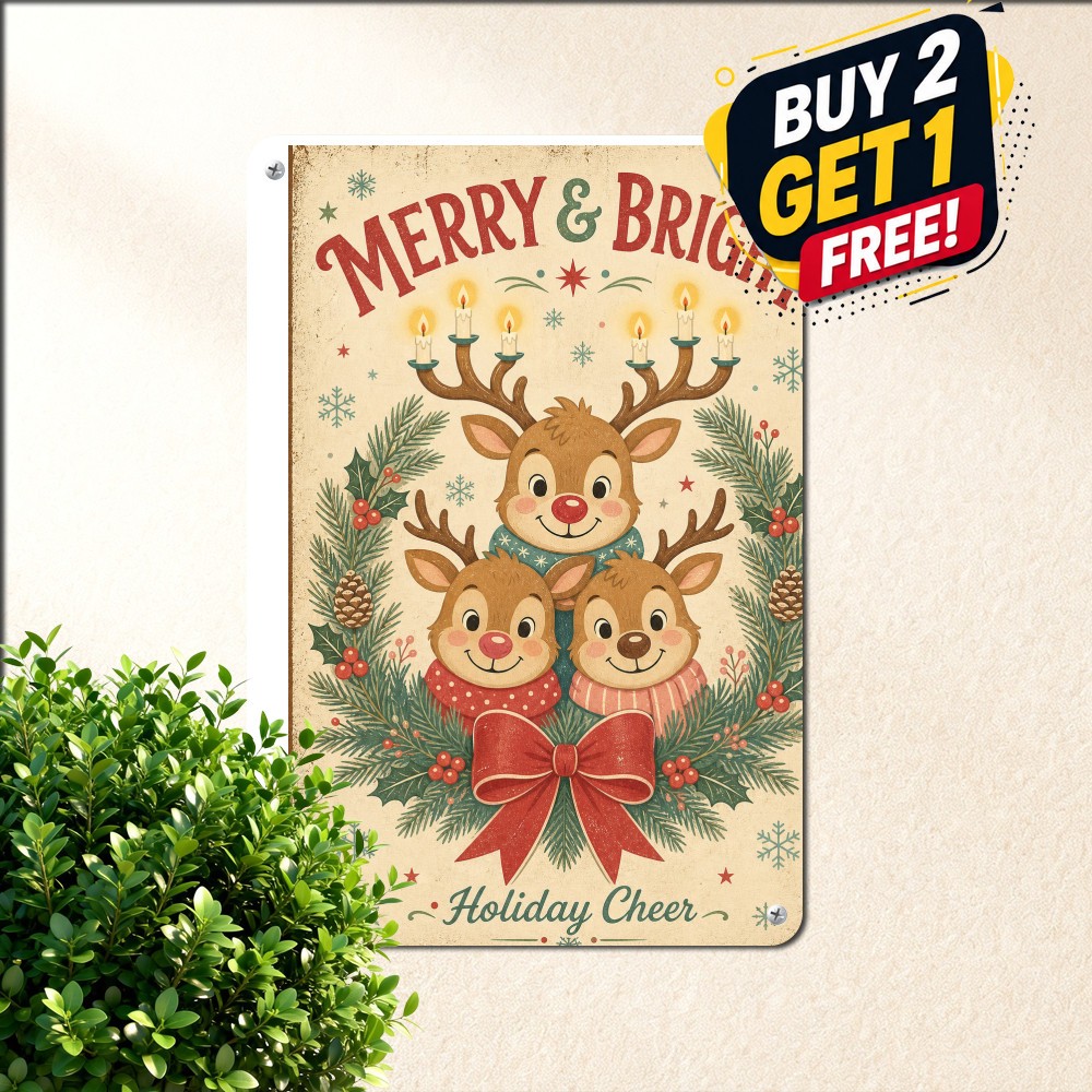 Bienvenue chez Nous French Welcome Design Retro Porch Tin Sign