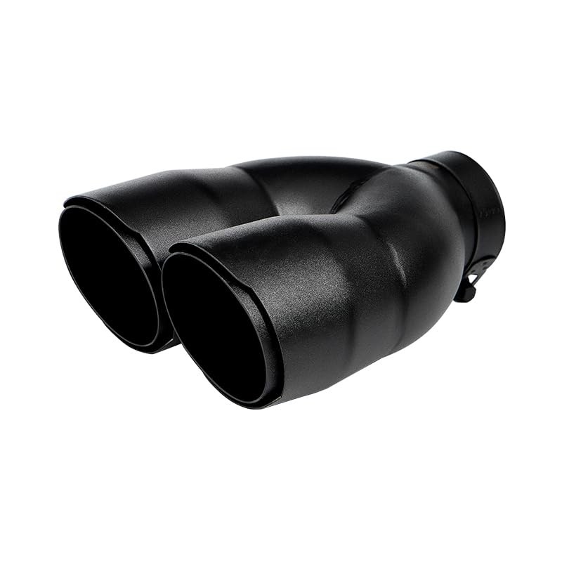 Tritrust Dual Exhaust Tip 2.5 Inlet Black Coated Stainless Steel Muffler Tip