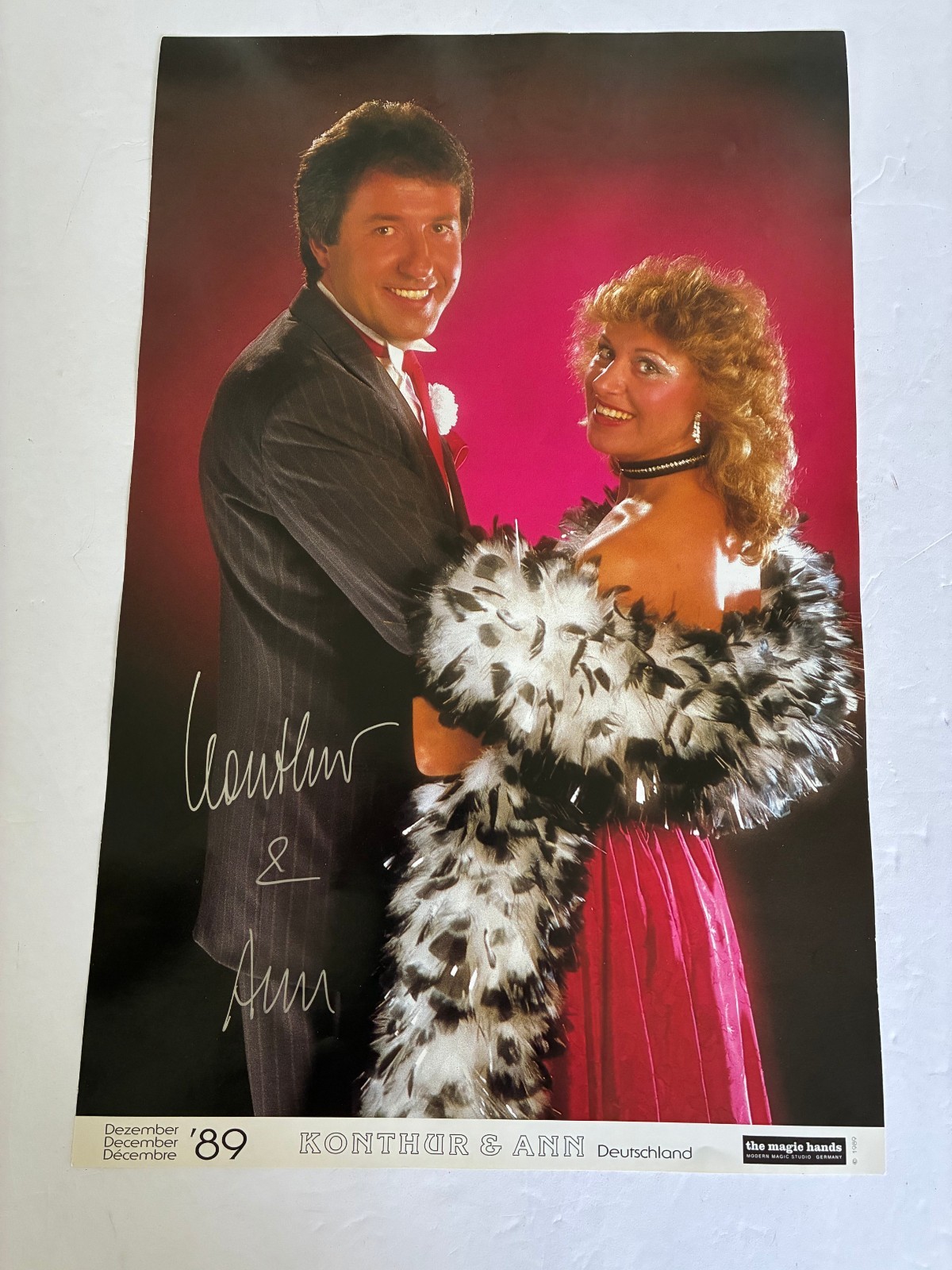 Magicians  KONTHUR & ANN signed Poster The Magic Hands of Germany 1989