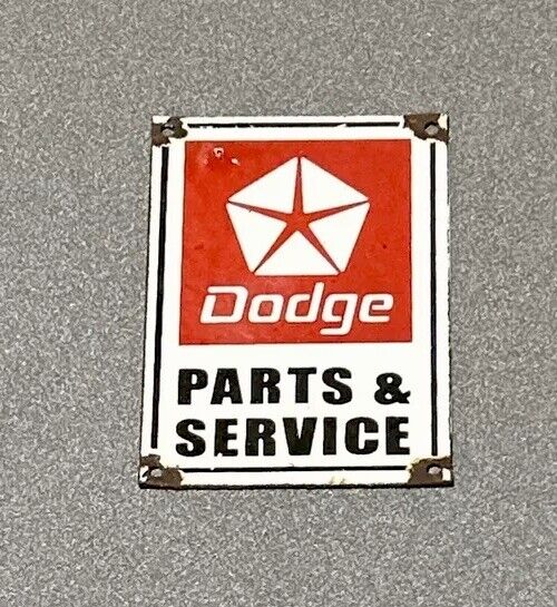 VINTAGE DODGE SALES SERVICE DEALERSHIP PORCELAIN SIGN CAR GAS AUTO OIL