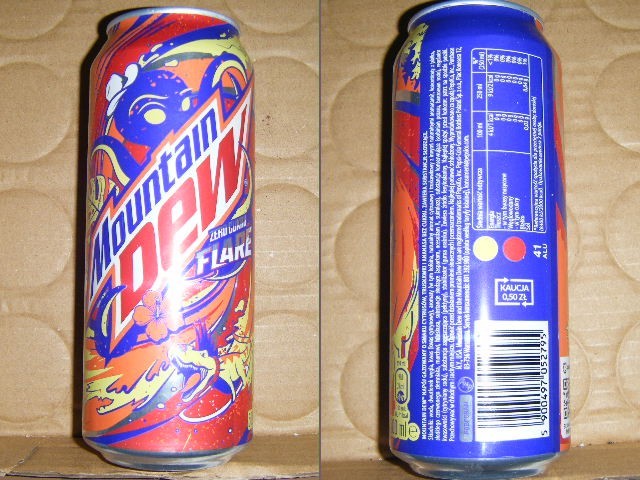 2026 Poland Mountain dew FLARE can 500ml empty for collectible