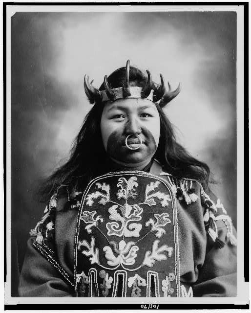 Photo:Kaw-Claa Tlingit Woman Potlatch Costume Portrait c1906