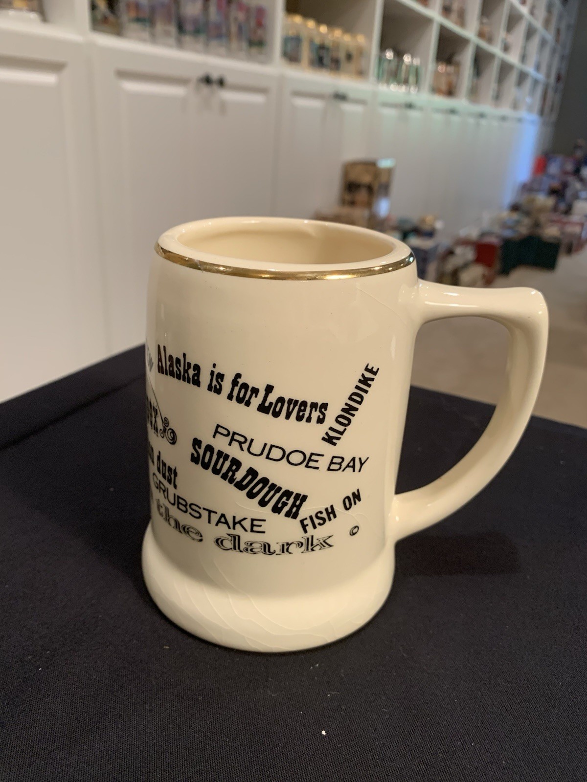 Vintage Alaska Stein, Yukon Brew, Seward’s Ice Box, Gold Trim Vintage Alaska Stein, Yukon Brew, Seward’s Ice Box, Gold Trim