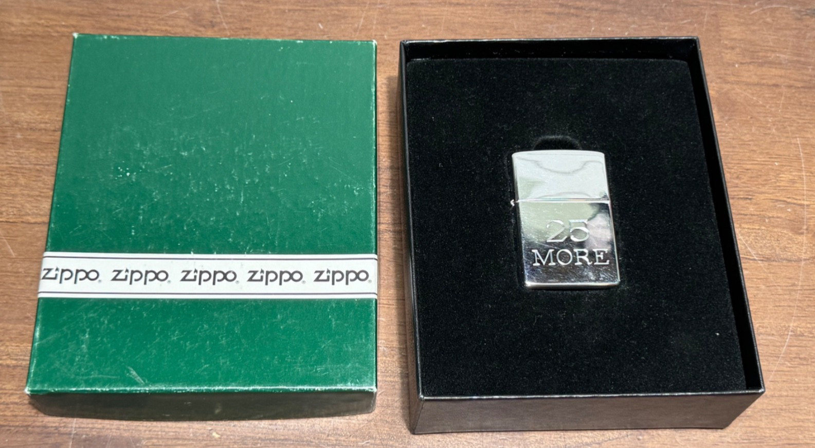 Vtg 2000 Zippo Lighter “25 more” Unstruck New in box
