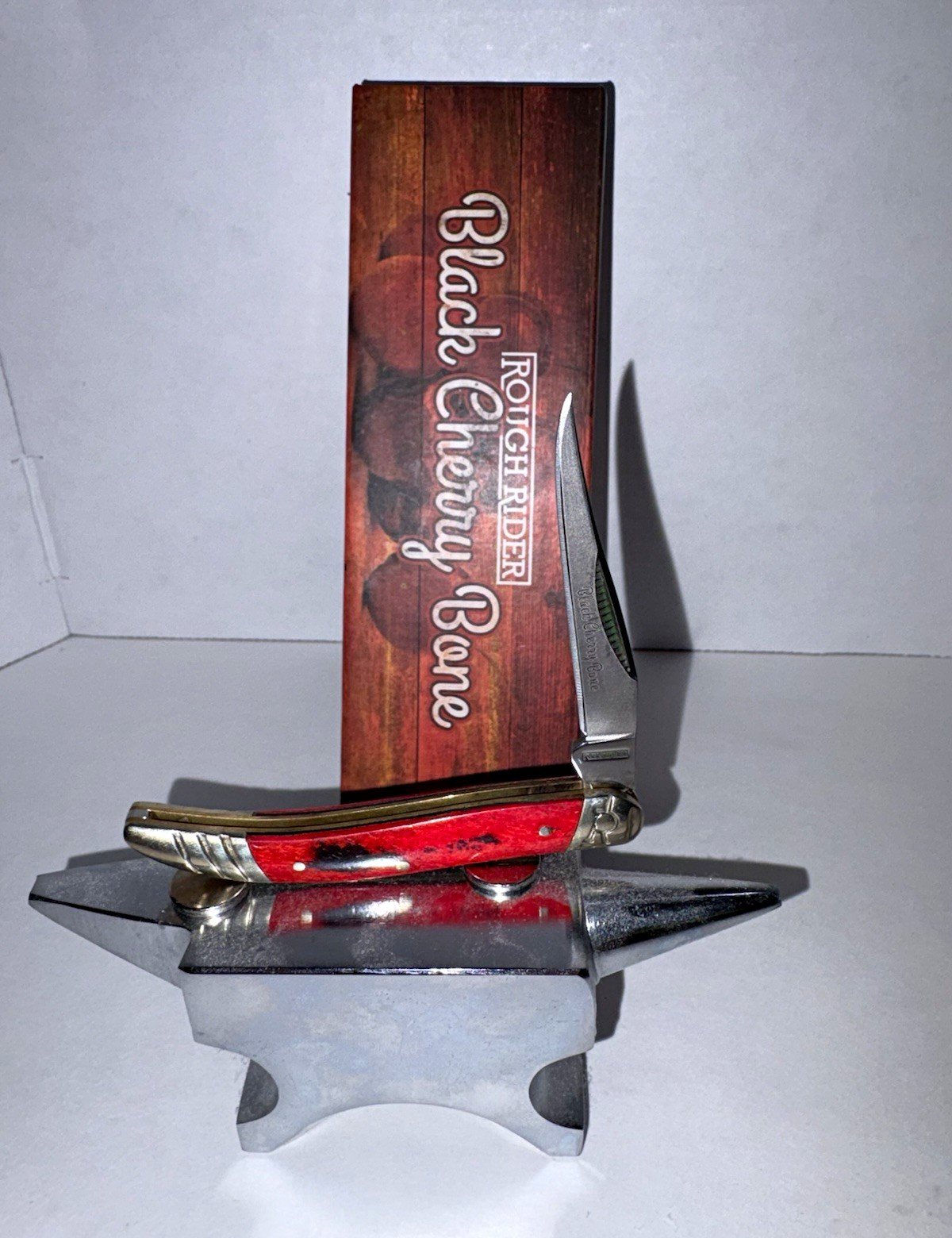 Rough Ryder Black Cherry Bone Pocketknife 1 Blade Clip Point Slipjoint Manual